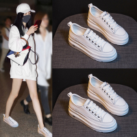 白鞋夏季百搭鞋子小白鞋女松糕鞋新款厚底女鞋2020年夏薄款内增高