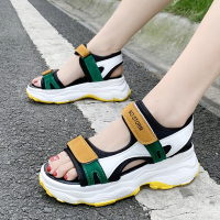 火老爹凉鞋女厚底2020夏季新款网红沙滩鞋百搭学生松糕运动凉鞋