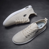 夏季透气男鞋韩版潮流百搭板鞋开车帆布鞋防臭休闲老北京布鞋潮鞋