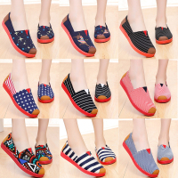 北京布鞋女休闲透气防滑韩版女春夏一脚蹬平底老帆布鞋懒人单鞋子