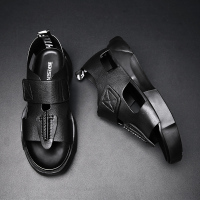 男士凉鞋新款休闲欧洲站潮流真皮凉鞋男凉鞋厚底2020夏季百搭高帮