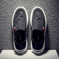 鞋春男士脚蹬男鞋板休闲布鞋一懒人百搭韩版速干男夏季透气帆布鞋