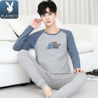 PLAYBOY/花花公子青少年德绒秋衣秋裤套装男防寒发热打底衫秋冬季