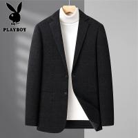 花花公子2024新款秋冬新款西装男时尚纯色男士单件外套