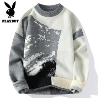 花花公子新款高品质新款毛衣针织衫男宽松打底毛衣