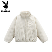 花花公子新款高品质新国标90绒质检 羊羔绒羽绒服男港风宽松中性情侣可二开A270-P215
