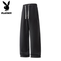 花花公子新款高品质秋冬厚款天丝牛仔裤宽松阔腿休闲长裤