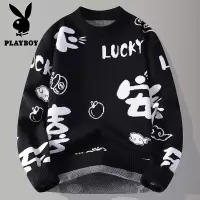 花花公子新款高品质[新款]2025年秋冬款圆领针织毛衣男