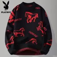 花花公子新款高品质[新款] 2025年秋冬款圆领针织毛衣男