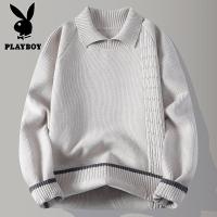 花花公子新款高品质[新款]2025年秋冬款翻领针织毛衣男