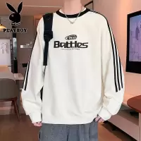 花花公子新款高品质卫衣男潮流2025春款新款印花套头青少年长袖学生宽松单穿