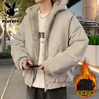 花花公子新款高品质秋冬加棉加厚棉衣男港风座山棉服