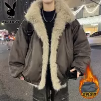 花花公子新款高品质秋冬季青少年加棉加厚棉衣男座山棉服外套