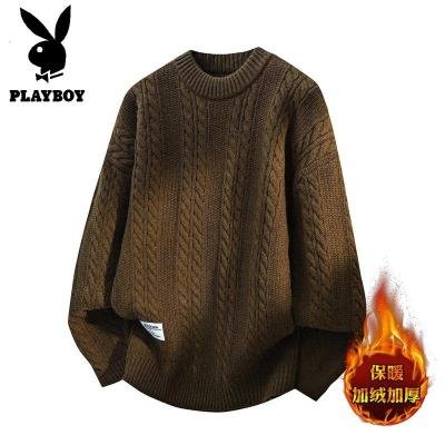 花花公子新款高品质[新款] 2025年秋冬款圆领针织毛衣男