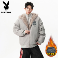 花花公子新款高品质秋冬季青少年加棉加厚棉衣男座山棉服外套