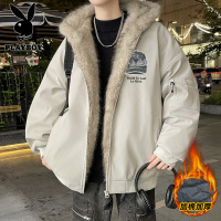 花花公子新款高品质秋冬季青少年加棉加厚棉衣男座山棉服外套