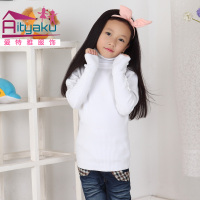 白色秋冬女童羊毛线衣衫日本婴童服饰品牌aityaku人体工学3D设计修身合体新潮款清仓