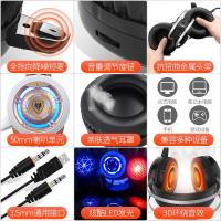 电脑耳机头戴式台式电竞游戏耳麦网吧带麦吃鸡NUBWO/狼博旺 N1有线带话筒 黑色发光涡轮【USB吃鸡加强版】 标配