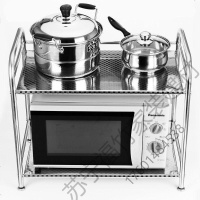 苏宁严选 厨房置物架微波炉置物架不锈钢架子双层置物架收纳调料架厨房用品