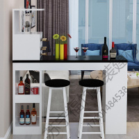苏宁严选 家用吧台现代客厅隔断简约家用小酒柜创意玄关简易咖啡餐台桌W 150*40*172双柜(吧凳单拍) 组装 框架
