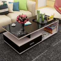 苏宁严选 茶几钢化玻璃小茶几简约现代客厅小户型茶桌长方形桌子