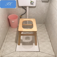 苏宁优品 孕妇老人病人移动便携式加厚马桶坐便器家用移动老人马桶简易马桶坐凳椅实木坐便器简易移动马桶椅厕所老年家用