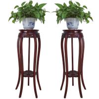 苏宁严选 实木花架客厅室内多层红木质绿萝盆景欧式鱼缸工艺品方形圆形花架