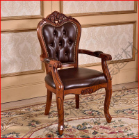 苏宁严选 商务椅办公座椅靠背躺椅大老板椅欧式餐椅实木花办公书桌椅电脑椅新古典美式休闲椅茶几椅子TTT