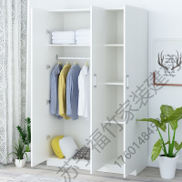 苏宁严选 衣柜现代简约经济型组装实木板式宿舍出租房儿童简易衣橱卧室柜子福竹新款