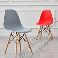 苏宁严选 现代简约餐椅家用化妆靠背凳子北欧办公椅子实木书桌椅福竹新款