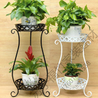 苏宁严选 欧式铁艺多层花架绿萝吊兰阳台花架子地面客厅室内落地花盆架HUIWEI)福竹新款
