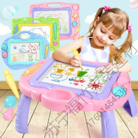 苏宁严选 儿童彩色磁性画板桌写字画画涂鸦板宝宝早教玩具画架画板套装福竹新款