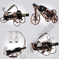 苏宁严选 家用红酒杯架创意红酒架摆件高脚葡萄酒装饰倒挂酒瓶架子欧式酒架福竹新款