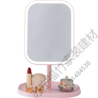 苏宁严选 网红镜子女生补光化妆镜宿舍桌面梳妆台发光led带灯家用镜子CH型福竹新款