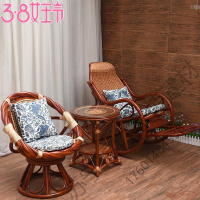 苏宁严选 天然真藤椅摇椅藤编摇摇椅老人逍遥椅竹藤木午休椅藤条懒人椅子福竹新款
