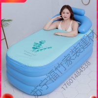 苏宁严选 成人折叠式浴缸大人充气浴缸成人泡澡桶家用可折叠加厚全身沐浴桶大号洗澡盆神器福竹新款