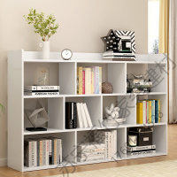 苏宁严选 人造板式书房家具 简易书架落地置物架学生用书柜小书架桌上简约现代收纳储物架 单个书柜福竹新款