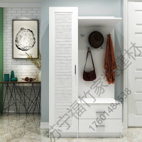 苏宁严选 鞋柜现代简约厅柜挂衣架客厅隔断玄关柜储物柜衣帽柜带穿衣镜子福竹新款