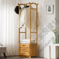 苏宁严选 简约现代 楠竹质卧室家具 客厅 实木卧室挂子落地衣服收纳置物家用 挂衣服 架子福竹新款