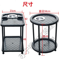 苏宁严选 2020新款麻将机高端带烟灰缸加厚钢木小茶几桌棋牌室茶楼茶水架台边几角几福竹新款