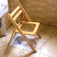 苏宁严选 移动折叠带扶手老年人孕妇残疾人坐座便椅器方便凳蹲便实木老人残疾产 折叠带靠背坐便椅高：40CM送坐便套+防滑垫