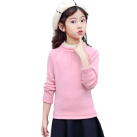 2019冬季新款童装女童加绒加厚打底衫儿童长袖T恤保暖上衣中大童