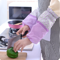 【2双】韩版简约条纹碎花长款袖套女 家用厨房 防污布袖套工作袖套手套