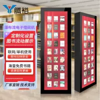 腾裕 瀑布流阅览屏电子图书借阅机无缝高清液晶拼接屏图书馆流光阅读屏智能数字流动墙系统 49英寸 2*1