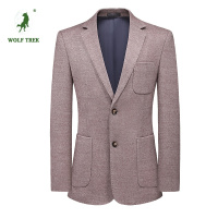 [七匹狼国际公司授权WOLF TREK ]2021新款秋冬季男士西服加厚单西上衣英伦风毛呢西装潮流外套
