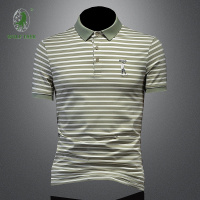 [七匹狼国际公司授权WOLF TREK ]2022新款条纹Polo衫男夏装翻领男士短袖T恤潮流夏季高品质男装修身