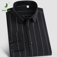 [七匹狼国际公司授权WOLF TREK ]四季新款长袖衬衫男士韩版修身帅气打底衬衣休闲潮流商务寸衫男装
