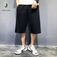 [七匹狼国际公司授权WOLF TREK ]男装夏装新款宽松男士直筒运动时尚短裤休闲裤七分裤加肥大码