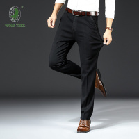 [七匹狼国际公司授权WOLF TREK ]男装弹力牛仔裤春夏新款男士直筒修身长裤百搭商务休闲裤子潮