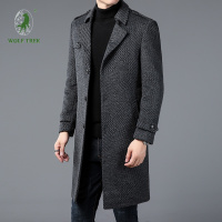 [七匹狼国际公司授权WOLF TREK ]高级感双面呢大衣男士风衣中长款秋冬装新款休闲羊毛呢子外套